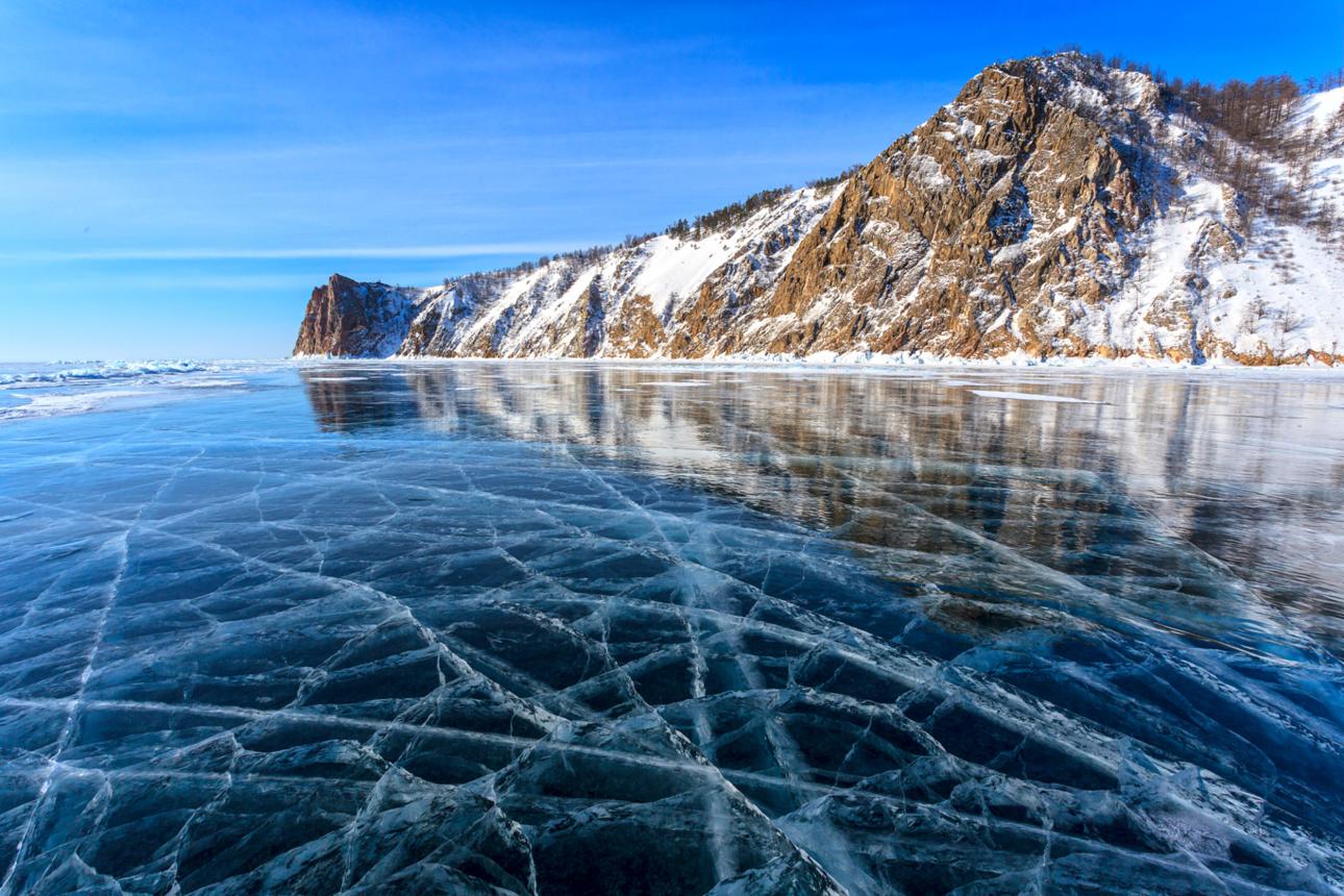 Frozen Lake Baikal, Russia