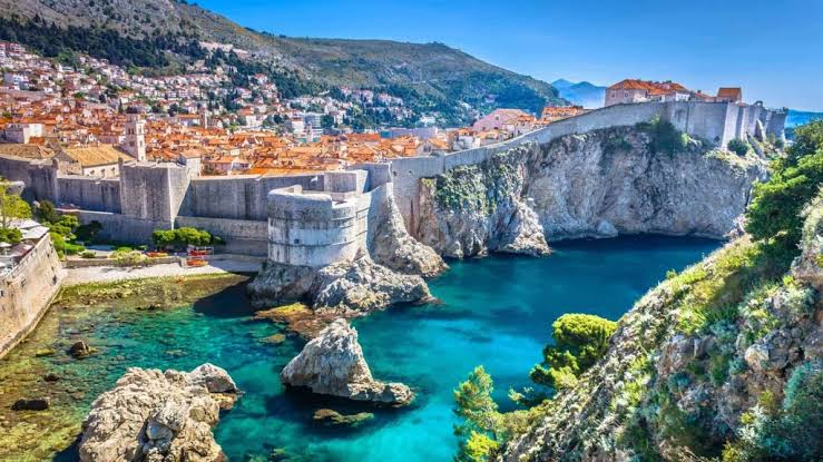 Paket Tour Murah Balkan Dubrovnik Croatia Old Town Bell Tower Adriatic Sea.