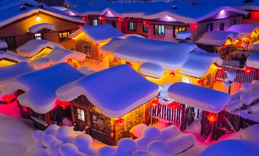 China Snow Town in Winter